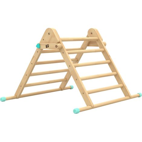 Triangle d'escalade pliable Montessori en bois FSC® pour enfant dès 1 an (1/5)