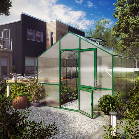 KGT Gewächshaus "Lilie IV" 12,75 m², moosgrün (1/5)