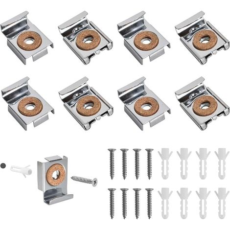 Wall Mount Mirror Adjustable Clip for Bathroom Cloakroom (1/5)