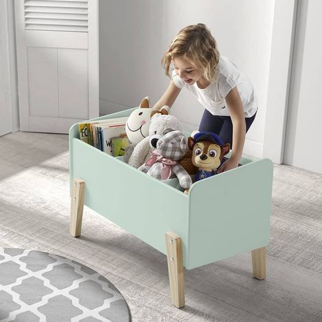 Cesta Portagiochi per Bambini Kiddy in Legno Verde Vipack (1/2)