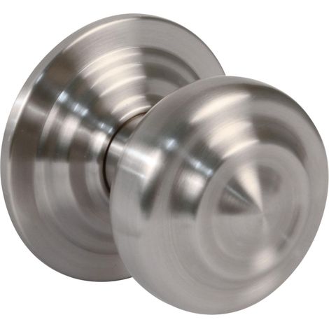 Poignée de porte en laiton avec base ronde - Bouton fixe pour porte d’entrée - Design contemporain et installation facile - Ø 70 mm - Laiton - Finition polie (1/5)