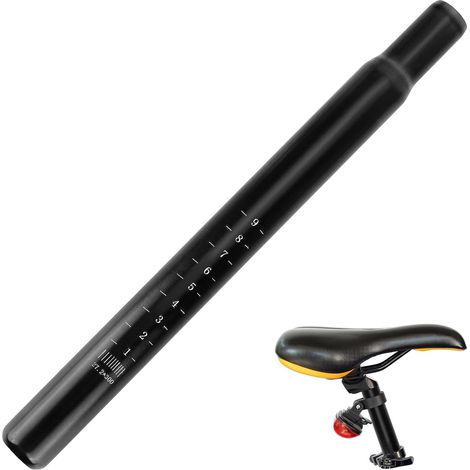 Tige De Selle De Vélo Bougie 27,2 X 300 Mm Tube De Selle De Vélo Noir De Vélo pour VTT Vélo De Course Vélo De Ville (1/5)