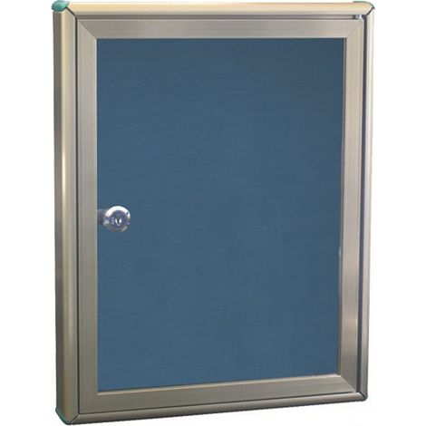 BACHECA PORTA AVVISI ALLUMINIO ANODIZZATO BRONZO 29X37cm VETRINA CON SERRATURA (1/2)