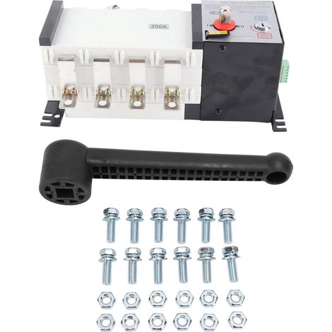Générateur Commutateur de Transfert Isolé 2 Entrées 1 Sortie, Verrouillage Mécanique, Basculement Automatique Double Alimentation AC400V 200A (1/5)