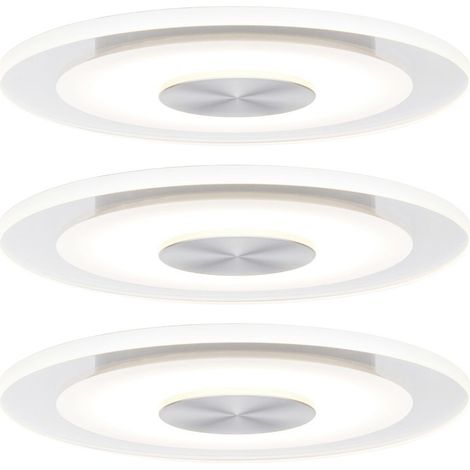 Paulmann 92907 Whirl LED-Einbauleuchte 3er Set LED LED fest eingebaut 4.9 W Aluminium (gebürstet),