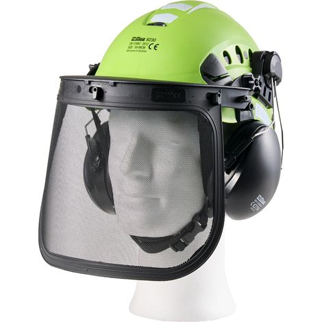 Forsthelm Forstschutzhelm mit Visier und Gehörschutz Schutzhelm grün (1/5)