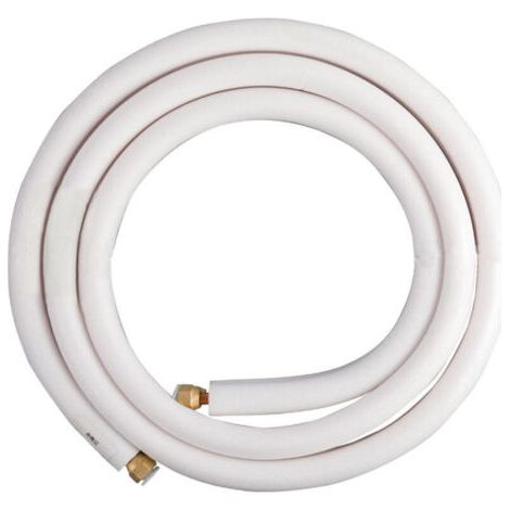 Tuyau de Cuivre pour Climatiseur - 1/4 & 3/8 - 4M - Avec un Bobine Isolante - Câble HVAC - Canalisations Costumes ou Complets (1/4)