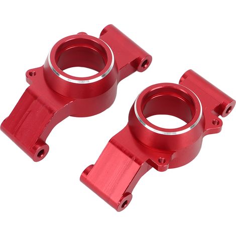 Support de moyeu arrière CNC en aluminium rouge, axe porte-fusée flexible portable, remplacement robuste pour TRAXXAS 1/5, paire de supports d'essieu robustes (1/5)
