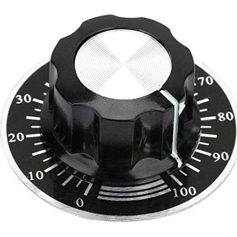 Boutons de potentiomètre - Lot de 5 - Durables et robustes - Noirs - Adaptés aux projets électroniques - 6 mm