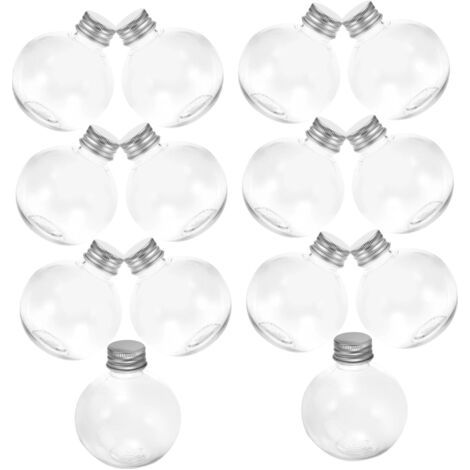 Lot de 25 Bouteilles Ampoule Rondes 150 ML en Plastique Transparent avec Bouchon Bouteilles Décoratives Artisanales pour Mariage et Fêtes à Message Polyvalentes Couleur Aléatoire (1/5)