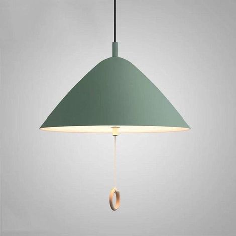 Suspension parapluie verte de 40 cm pour chambre d'enfant, style moderne en aluminium, salon et salle à manger. (1/5)