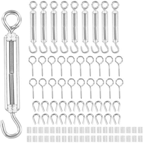 90 Pieces Cable Tensioner Kit, 3mm 304 Stainless Steel M5 Cable Tensioners, Garden (1/5)