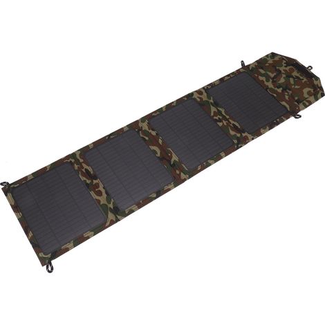Kit panneau solaire pliable camouflage 40 W, chargeur solaire monocristallin en silicium avec 2 ports USB pour batterie 12 V de camping (1/5)
