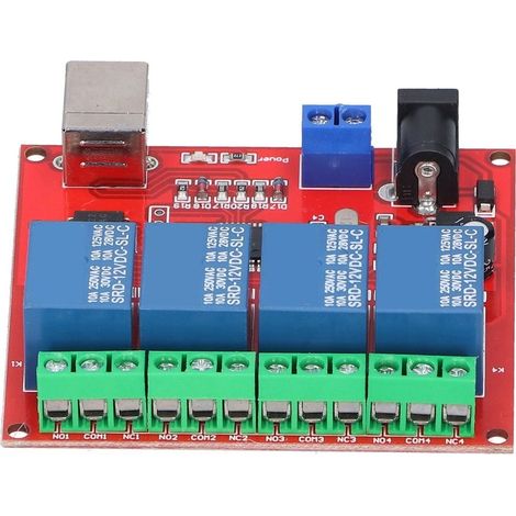 Module relais 4 canaux DriveFree PC Contrôleur de commutateur intelligent Carte PCB 12 V CC (1/5)