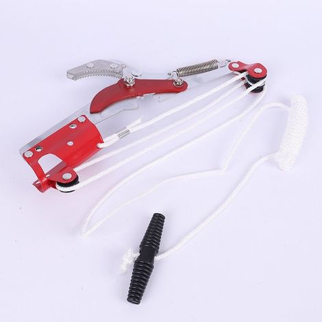 Red - Telescopic saw branch cutter with cable traction tree saw gardening (1/4)
