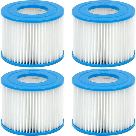 Lot de 4 filtres Spa type VI, compatibles Bestway, Lay-Z Spa, Intex, Coleman. Lavables et réutilisables, adaptés aux spas et jacuzzis gonflables. (1/5)