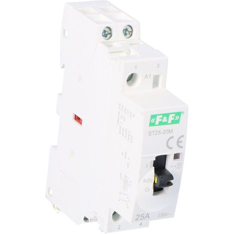 Contacteur Modulaire ST25-20-M - 25A - 250V AC - Commande Manuelle - Installation Facile (1/4)