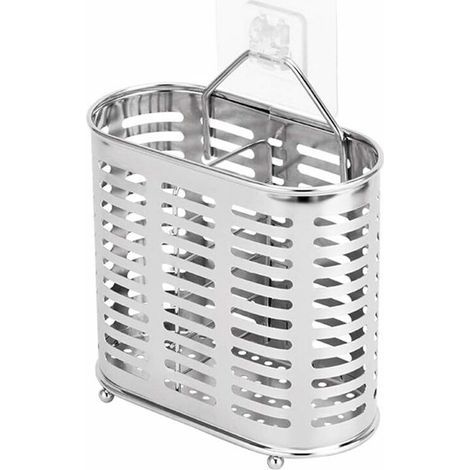Porte-Baguettes En Acier Inoxydable Vaisselle Support Pour Égouttoir Couverts Séchage Organisateur Multi-Usages Tenture Murale Cuisine Outils (Forme Ovale) (1/5)