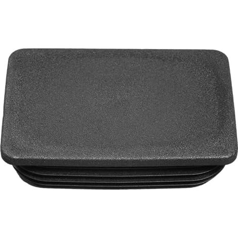 Lot de 10 pcs - Embout à Ailette Rectangle Plat pour Tube Dimension extérieure 40x20 mm - Epaisseur Tube 1 à 2.5 mm - en LDPE Noir Robuste - Protection Contre la Corrosion (1/4)