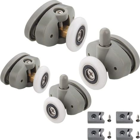 roulettes porte douche coulissantes adaptées aux trous 25 mm 12 mm lot de 4 9 Verre (1/5)