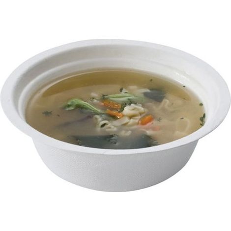 Sphere Bol rond naturel en bagasse 350 ml écologique (1/2)