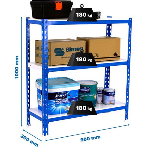 Simonrack SIMONCLICK 3/300 modulare Regale blau weiß