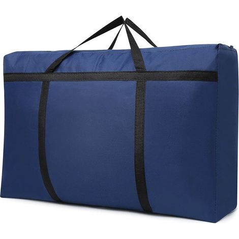 GDHZS- 150L grands sacs de rangement pour couette à glissière, sac de rangement pliant pour vêtements avec poignée renforcée, sac de rangement sous le lit pour la literie, couverture, tissu, oreiller (1/5)