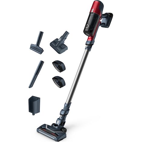 Rowenta RH6877WO. Tipo di prodotto: Aspirapolvere a bastone 2 in 1, Tipo di contenitore della polvere: Senza sacchetto, Colore del prodotto: Rosso, Grigio. Tipo di pulizia: Secco, Metodo di separaz... (1/5)