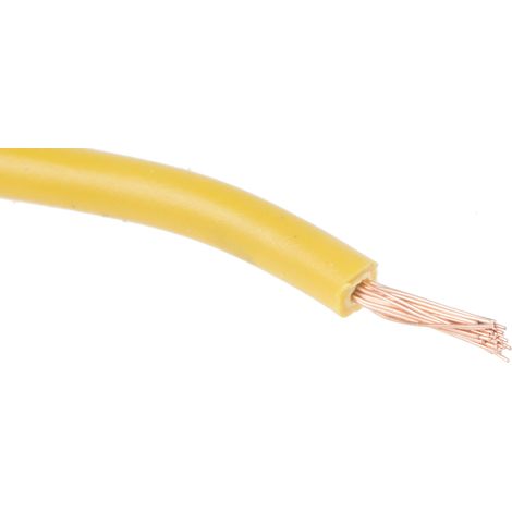 RS PRO Fil de câblage, section 1 mm², 1000 V Jaune Cuivre, Maximum +70 °C, 25m ( Prix pour Bobine de 25 Mètres )