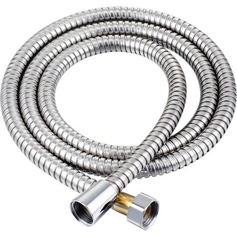 Tuyau De Douche 3M, Chrome Flexible Tuyau De Douche Universel Extensible Tuyau En Acier Inoxydable Anti-Explosion, Anti-Torsion Et Anti-Corrosion..