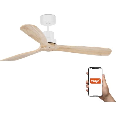 Faro Lantau Grand système intelligent Tuya à 3 lames, blanc mat, pin (1/4)