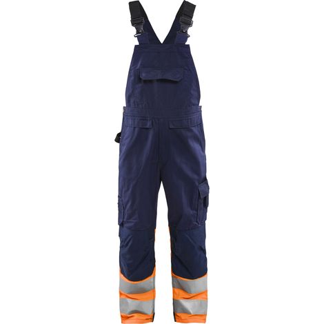 Hochsichtbare Arbeitshose 2662 - Marine/Neongelb 50C