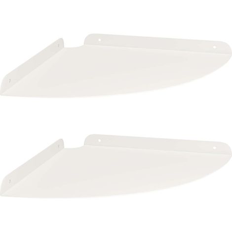 Maison Exclusive - Schwebendes Regal mit Regal 2 pcs Weiß 30 x 30