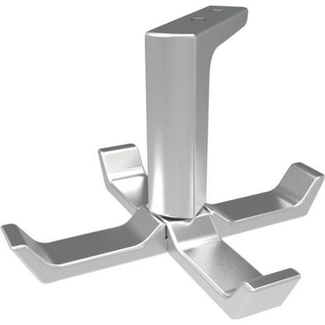 hermeta  Gancho  de  techo  para  abrigos  0201  cuádruple  A.83mm  aluminio  anodizado  plata  H.55mm  -  0201-01E (1/3)