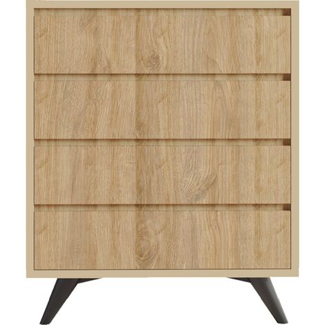 Holzkommode "Suvera" - 70 x 40 x 86 cm - Hellbraun