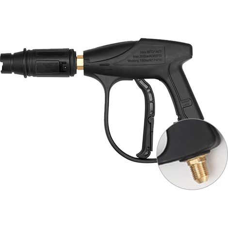 Pistolet de lavage à pression courte, poignée à haute eau pour canon à mousse, lavage de voiture, filetage de vis 14x1.5mm, Joint de tuyau 280/380 (1/5)