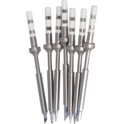 Kit 7 Embouts Fer à Souder Mini Électrique Smart, 7 Types Acier Inoxydable, Lot Pointes pour TS100 MINIWARE (1/5)