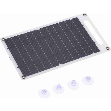 Decdeal Panneau solaire USB portable 7,8 W 6 V 1300 mA avec ventouse pour voyage camping randonnée