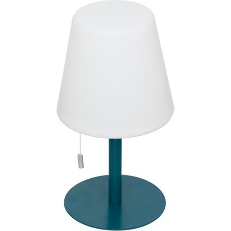 Lampe à Poser Extérieur - 1 Unité - Acier - Éclairage Décoratif - Jardin Terrasse Balcon - Bleu Canard 30cm (1/4)