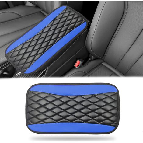 Copertura protettiva universale impermeabile in pelle per console centrale auto, adatta alla maggior parte di auto, veicoli e SUV - Blu