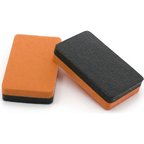 Tampon d'argile carré à rayures orange (1/5)