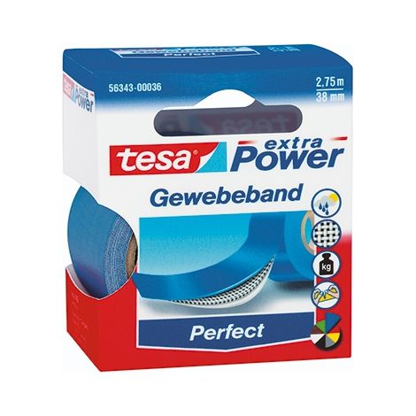 TESA Gewebeband extra Power Perfect 56343-00036 blau