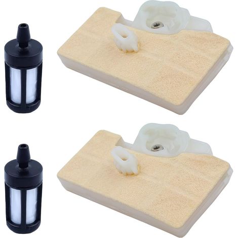 Filtre à air pour tronçonneuse STIHL 029 MS290 MS310 MS390, ADEFOL 2 filtres à air et 2 filtres à carburant Accessoire de tronçonneuse Remplacement de filtre haute densité (1/5)