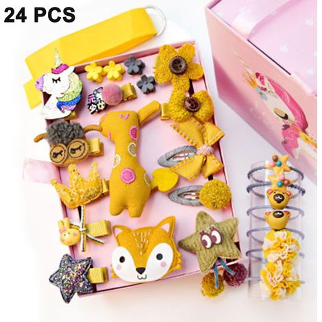 Hair Clip - Hair Tie - Ponytail Holder - For Toddler Girls And Babies - 24 Pieces Set (1/5)