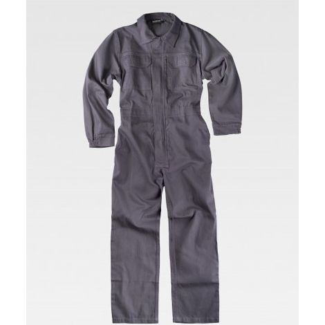 Buzo técnico de trabajo con cremallera de metal en algodón grueso WORKTEAM B5300 64 Gris