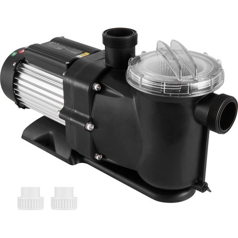Pompe pour piscine hors sol, 1118 W (1,5 CV), débit maximal de 378 l/min (100 GPM), pompe à vitesse unique, 220 V, 2850 tr/min, hauteur de refoulement maximale de 15 m, avec panier de filtration, pour (1/5)