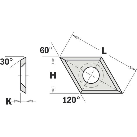 790.280.00 COUTEAU REV. RHOMBUS 2814x14x2mm (30°) B=6,5sv HWM-HC