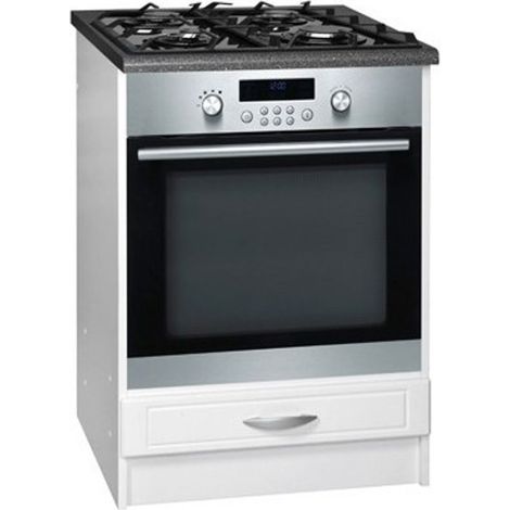 Tendencio – Meuble bas de cuisine 60 cm – 1 tiroir – Panneaux mélaminés – Épaisseur 16mm – Élément DINA blanc