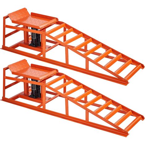 Rampes hydrauliques pour voitures 2 PCS 5T 11000 lbs,hauteur de levage 270-360 mm,rampes robustes pour entretien automobile (1/5)