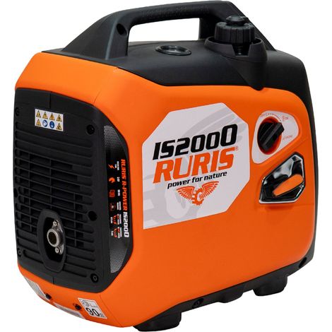 Ruris – Groupe électrogène inverter 2000 W – Essence sans plomb – Moteur 4 temps 3 CV – 1 prise 230 V – Autonomie 5,7 heures à 50%